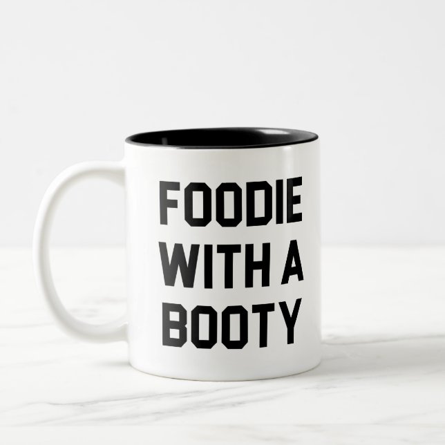 Caneca De Café Em Dois Tons Foodie com um montante (Esquerda)