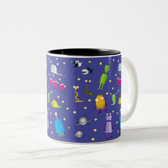 Caneca De Café Em Dois Tons Fora deste World Coffee Mug (Frente Esquerda)