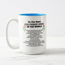Caneca De Café Em Dois Tons Força Aérea Esposa Café Mug