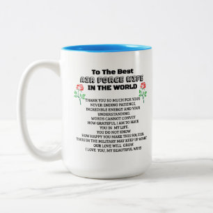 Caneca De Café Em Dois Tons Força Aérea Esposa Café Mug