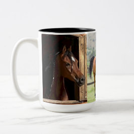 Caneca De Café Em Dois Tons Força, Coragem e Poder