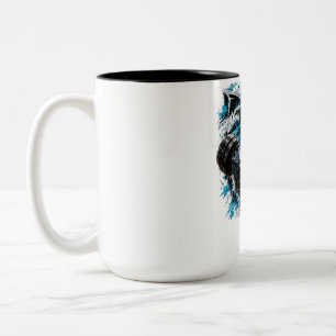 Caneca De Café Em Dois Tons Força de Tubarão – Camiseta de Academia de Tubarão