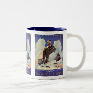 Caneca De Café Em Dois Tons Forças aéreas do exército