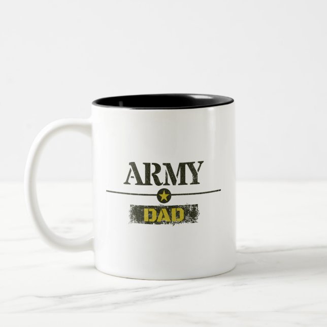 Caneca De Café Em Dois Tons Forças Armadas Pais do Exército (Esquerda)