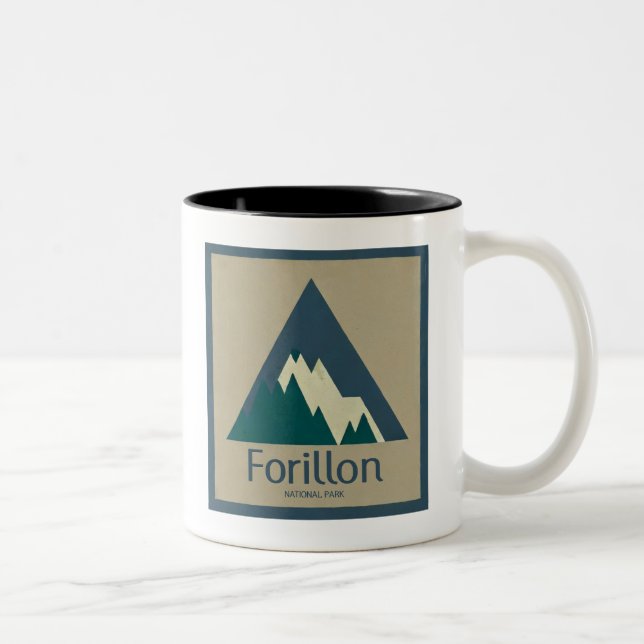 Caneca De Café Em Dois Tons Forillon National Park Rustic (Direita)