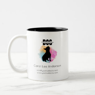 Caneca De Café Em Dois Tons Formação de cães