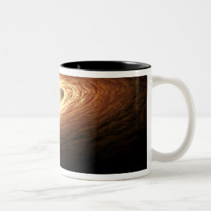 Caneca De Café Em Dois Tons Formação do cristal do silicato