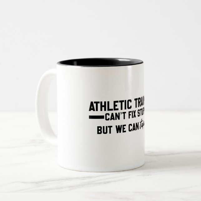 Caneca De Café Em Dois Tons Formadores atléticos não conseguem consertar prese (Frente Esquerda)