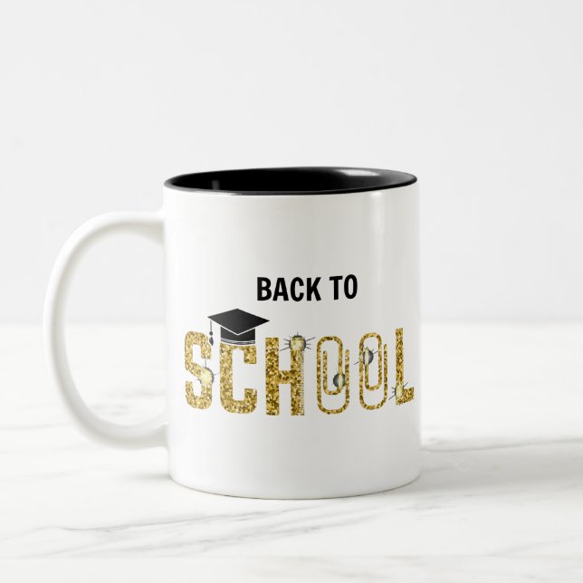 Caneca De Café Em Dois Tons formando de volta à escola (Esquerda)