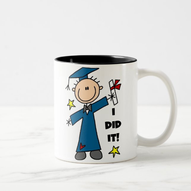 Caneca De Café Em Dois Tons Formando do menino (Direita)