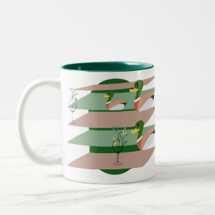 Caneca De Café Em Dois Tons Formas, patos