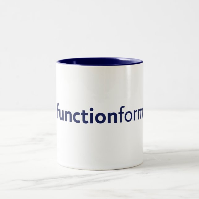 Caneca De Café Em Dois Tons Forme segue a função (Centro)