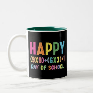 Caneca De Café Em Dois Tons Fórmula Matemática 100 Dias De Professora Engraçad