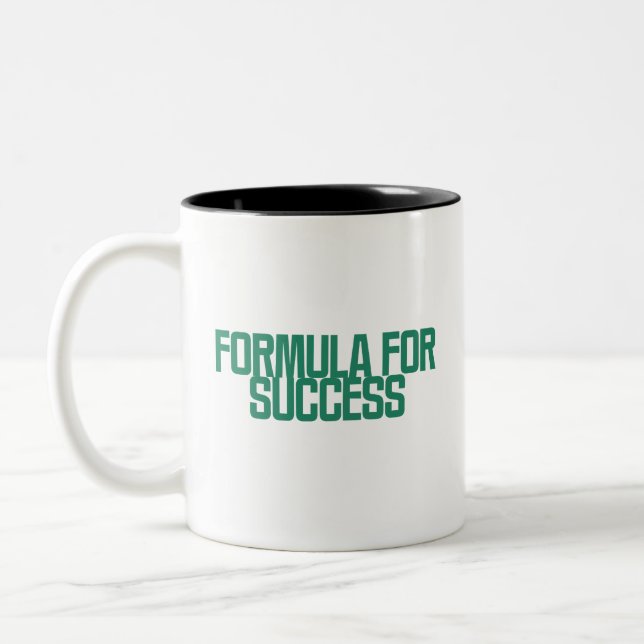 Caneca De Café Em Dois Tons Fórmula para o Sucesso Mentalidade Analítica Desig (Esquerda)