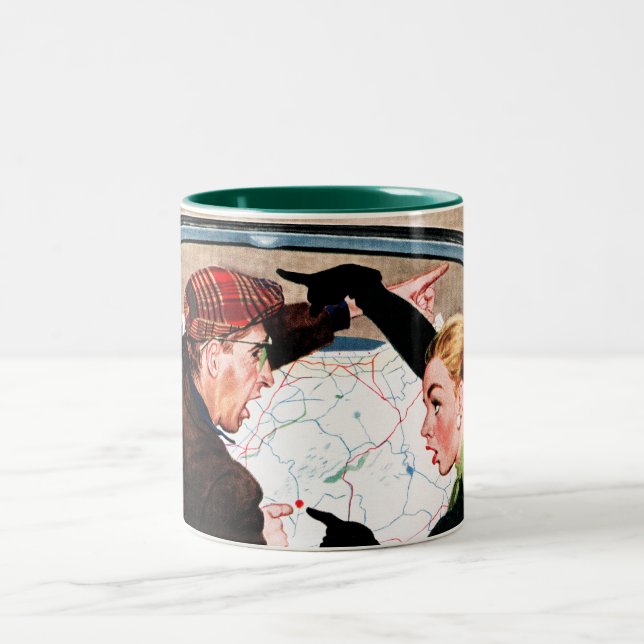 Caneca De Café Em Dois Tons Forquilha na estrada (Centro)