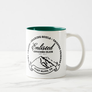 Caneca De Café Em Dois Tons Fort Bliss recrutou o clube dos esposos