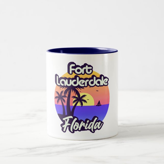Caneca De Café Em Dois Tons Fort Lauderdale Flórida (Centro)
