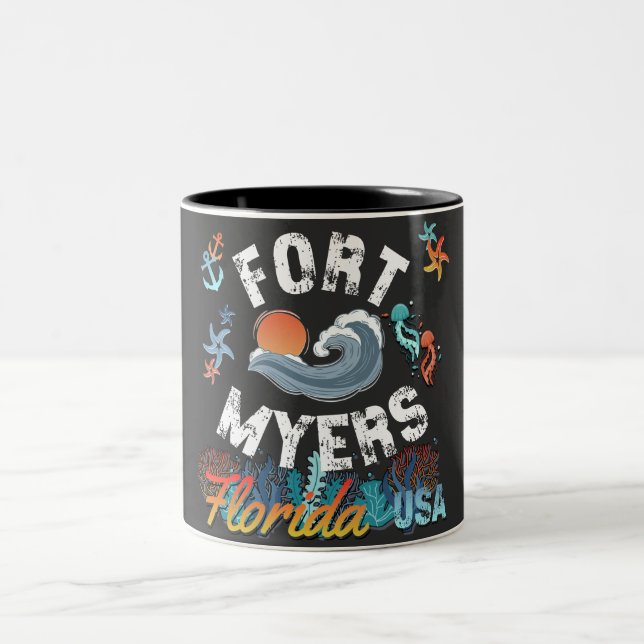 Caneca De Café Em Dois Tons Fort Myers, Flórida (Centro)