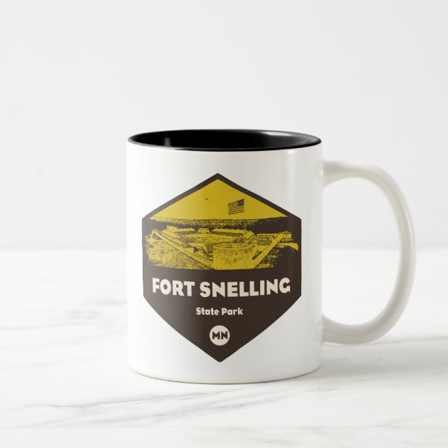 Caneca De Café Em Dois Tons Fort Snelling State Park Minnesota (Direita)