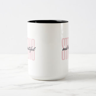 Caneca De Café Em Dois Tons Forte e Bonita 15 oz