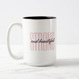 Caneca De Café Em Dois Tons Forte e Bonita 15 oz