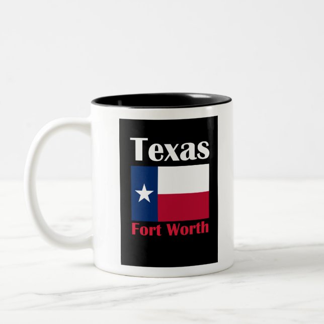 Caneca De Café Em Dois Tons Forte Worth TX (Esquerda)