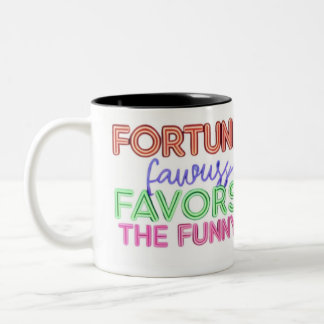 Caneca De Café Em Dois Tons Fortune Favorece O Engraçado Casamento E O Gif De