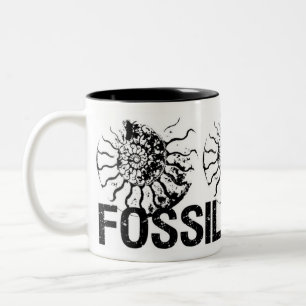 Caneca De Café Em Dois Tons FÓSSEIS INCRÍVEIS Ammonite