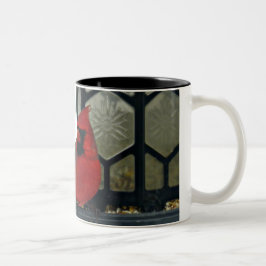 Caneca De Café Em Dois Tons Foto cardinal do norte