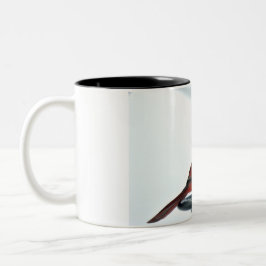 Caneca De Café Em Dois Tons Foto cardinal do norte