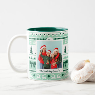 Caneca De Café Em Dois Tons Foto da Família, Sweater Mint Green