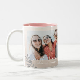 Caneca De Café Em Dois Tons Foto de Besties de Corações com Brilhante