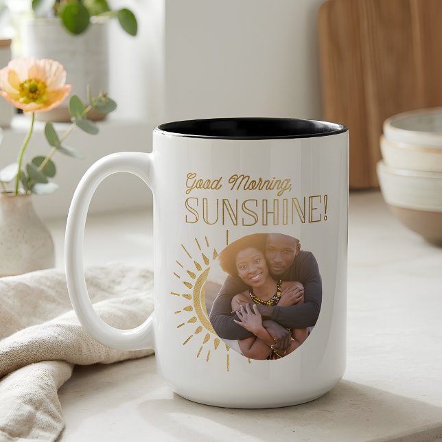 Caneca De Café Em Dois Tons Foto de bom dia sunshine (Criador carregado)