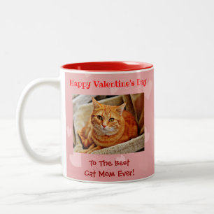 Caneca De Café Em Dois Tons Foto de Pet Personalizada de Cor Rosa, a Melhor Ga