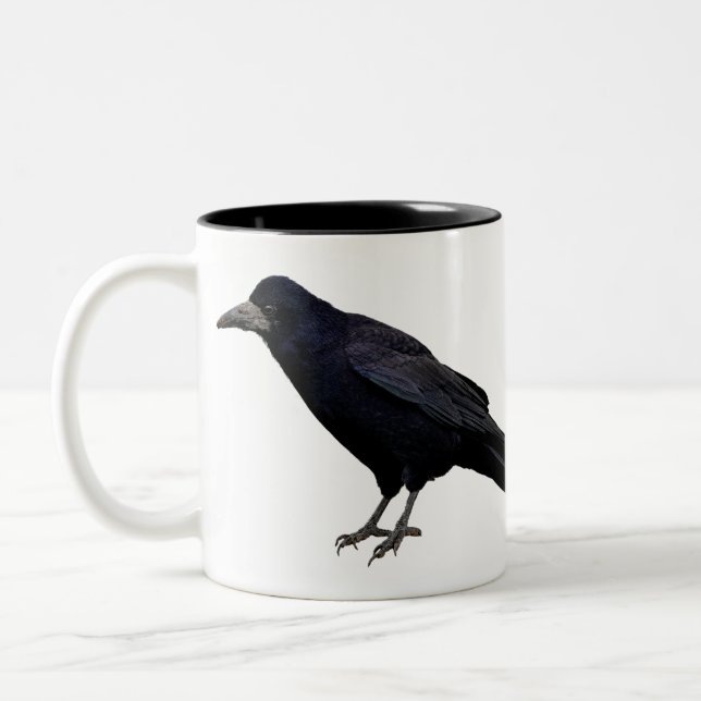 Caneca De Café Em Dois Tons Foto de Wildlife do amante do rook britânico (Esquerda)