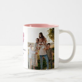 Caneca De Café Em Dois Tons Foto do Dia dos Namorados Coração Elegante