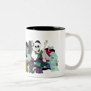 Caneca De Café Em Dois Tons Foto do grupo de Halloweenies