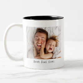 Caneca De Café Em Dois Tons Foto do melhor Dia de os pais nunca