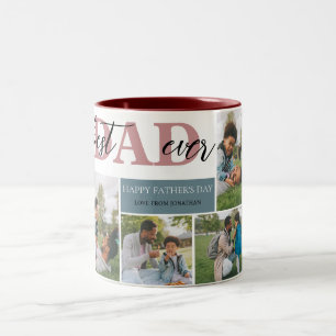 Caneca De Café Em Dois Tons Foto do Pai 4 do melhor Pai do Dia de os pais