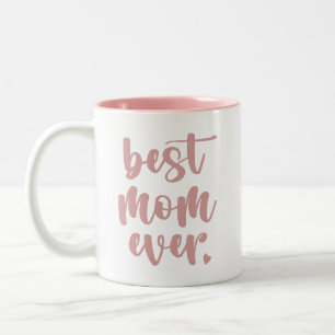 Caneca De Café Em Dois Tons Foto dos Nomes das Crianças da Melhor Mãe, Bonita 
