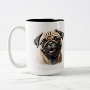 Caneca De Café Em Dois Tons Foto e nome da tipografia Legal simples e moderna 