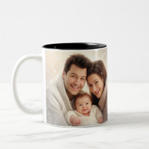Caneca De Café Em Dois Tons Foto Personalizada (Adicione Sua Própria Foto e/ou
