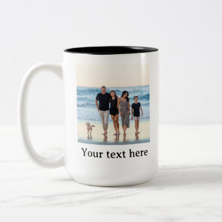 Caneca De Café Em Dois Tons foto personalizada Crie sua própria personalizada