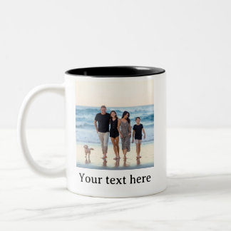 Caneca De Café Em Dois Tons foto personalizada Crie sua própria personalizada