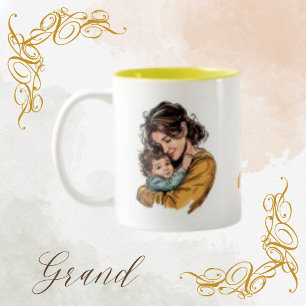 Caneca De Café Em Dois Tons Foto personalizada da Vintage e a melhor personali