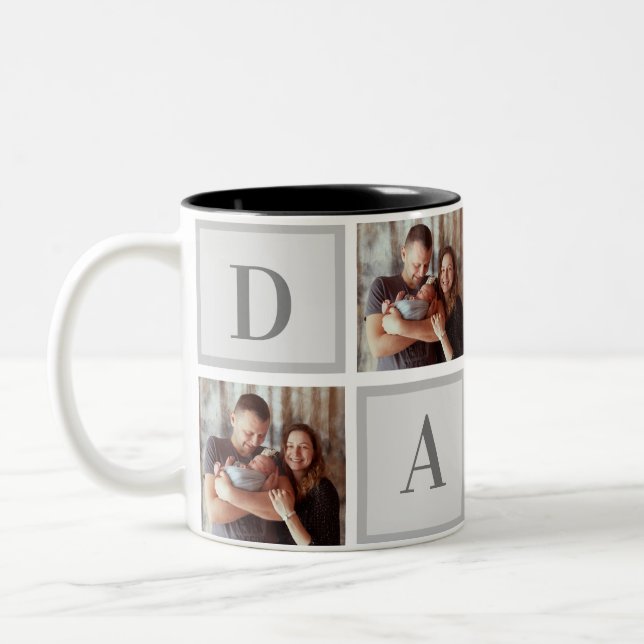 Caneca De Café Em Dois Tons Foto personalizada - Dada (Esquerda)