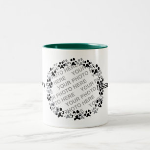 Caneca De Café Em Dois Tons Foto personalizada do animal de estimação