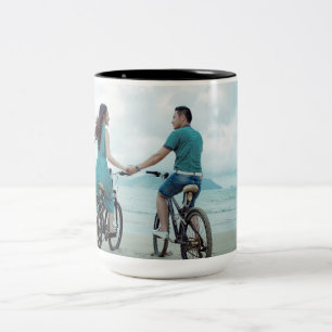 Caneca De Café Em Dois Tons Foto personalizada do Casal personalizada