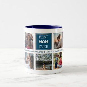 Caneca De Café Em Dois Tons Foto personalizada do dia da mãe