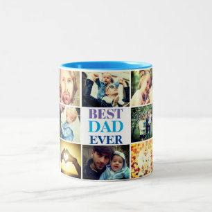 Caneca De Café Em Dois Tons Foto personalizada e texto
